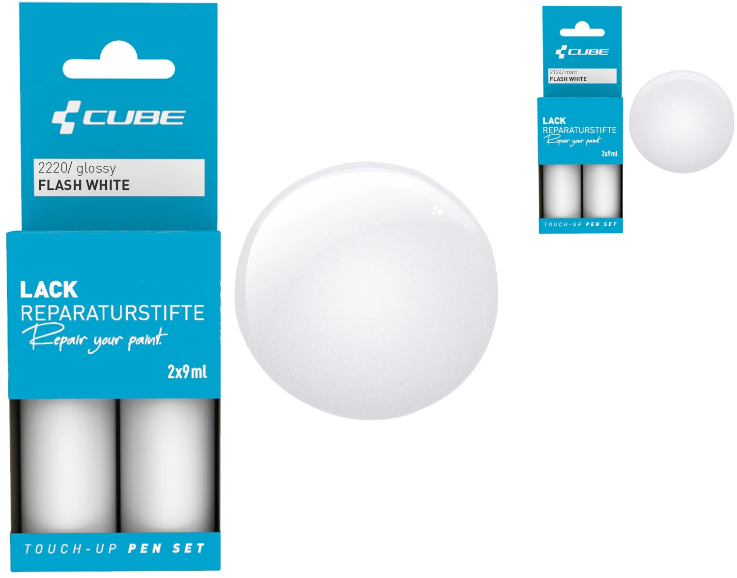 Cube Lackreparaturstift Set FLASH WHITE